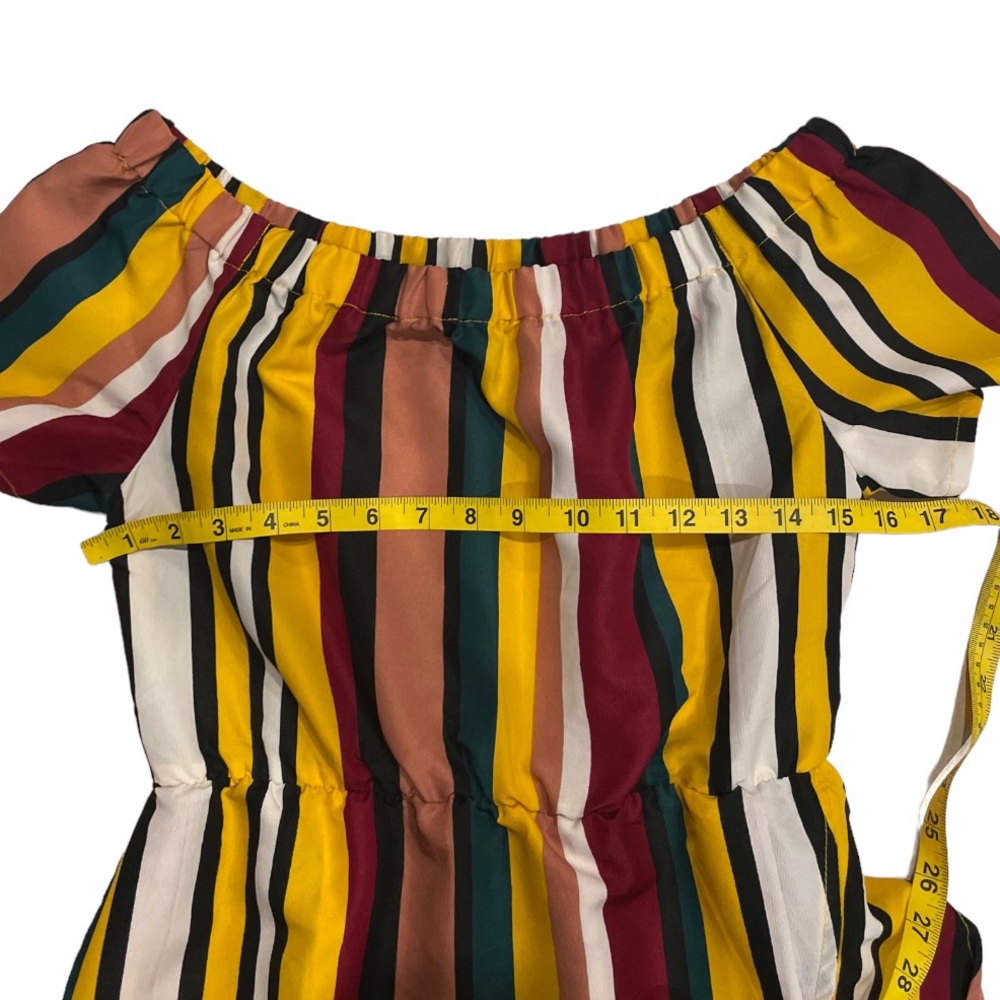 Stylehouse Multi Color Stripes Ruffled Mini Dress - Picture 7 of 9